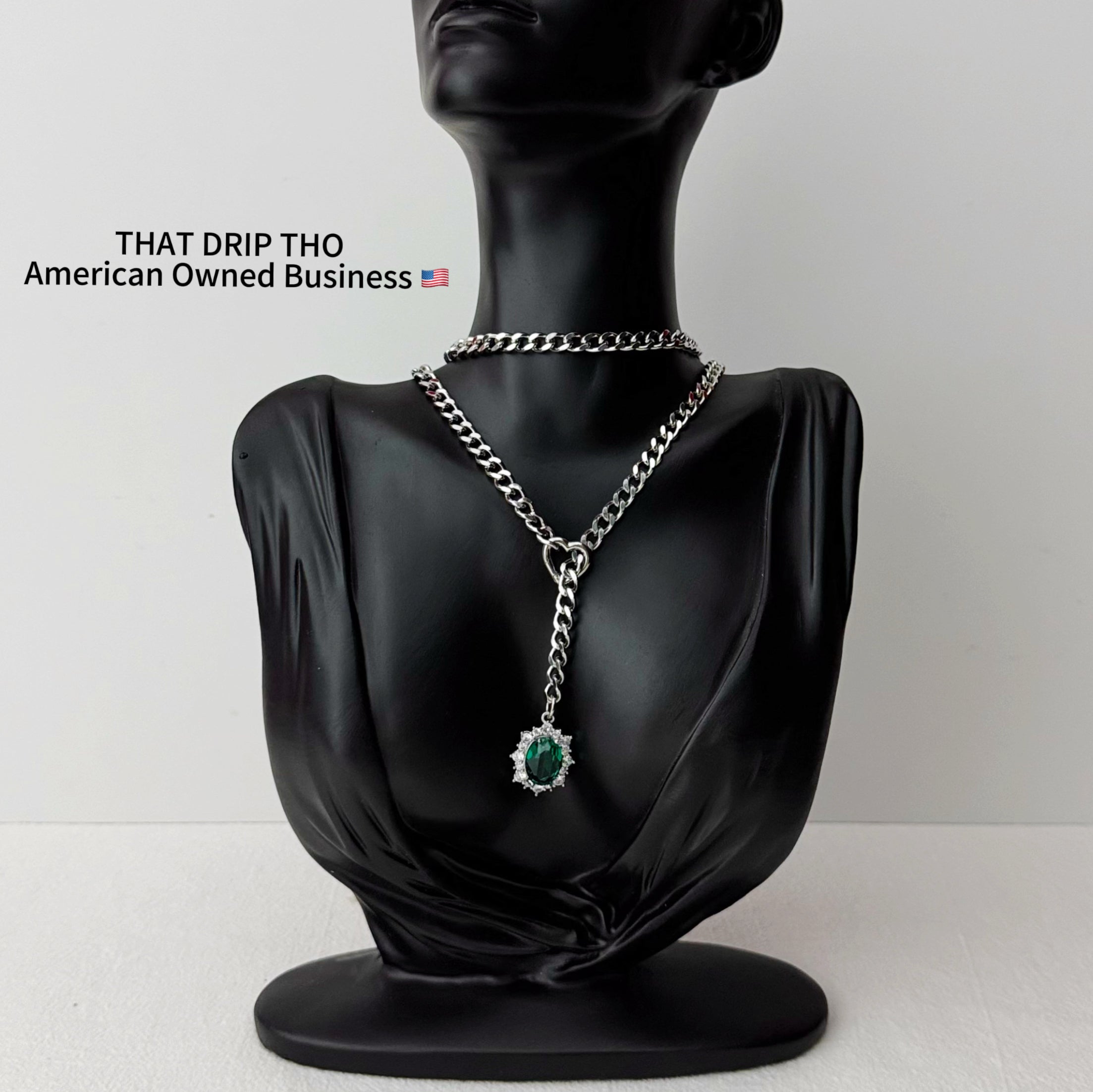 Oval Gem Slip Chain