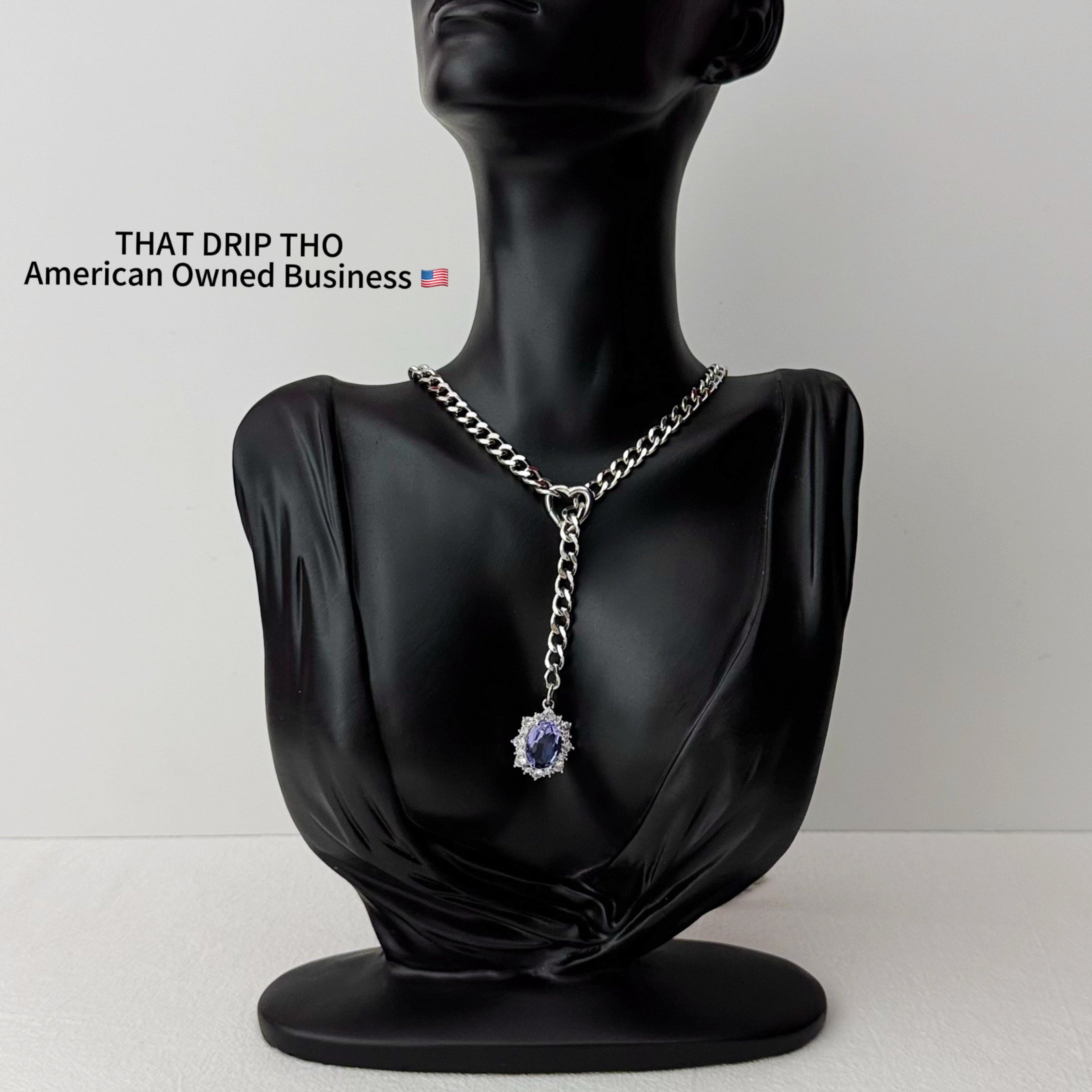 Oval Gem Slip Chain