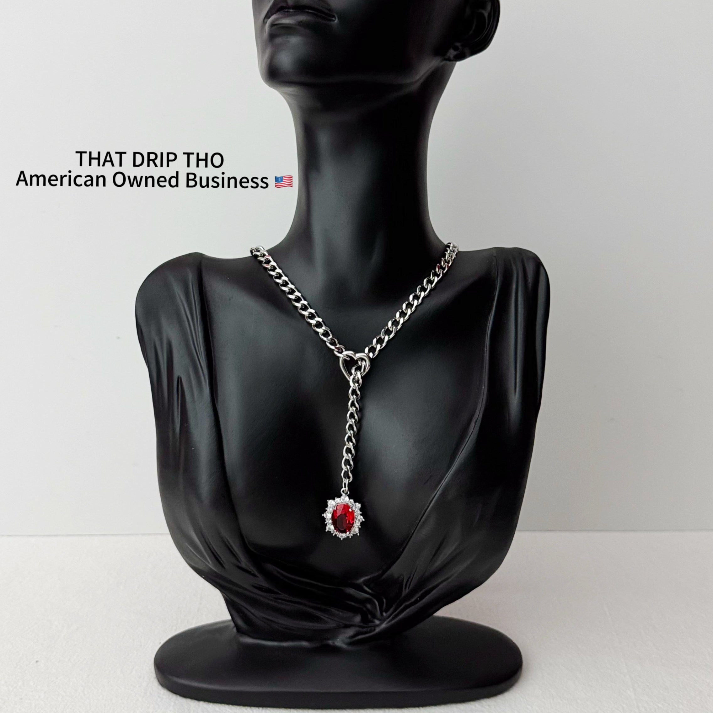 Oval Gem Slip Chain